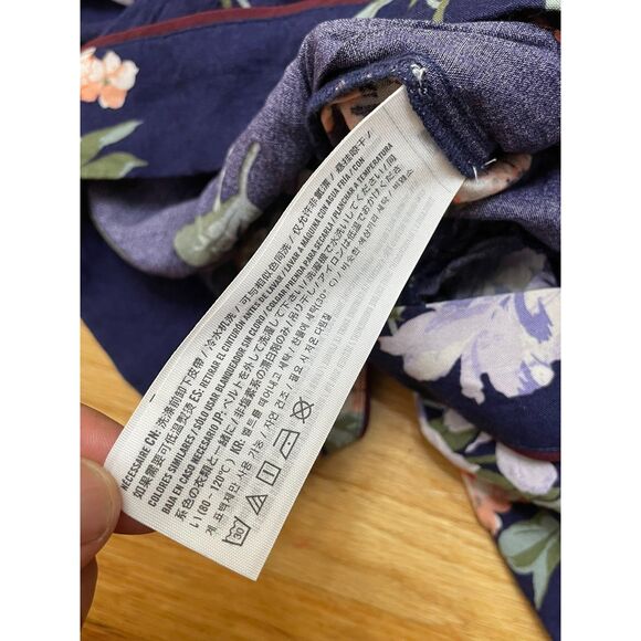 Abercrombie & Fitch Women's Romper One-Piece Mini Wrap Top Belted S Blue Floral - Picture 5 of 10
